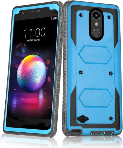 Asuwish Funda de teléfono para LG K30 2018/Premier Pro LTE/Phoenix Plus/Harmony 2/K10/K11/Xpression cubierta híbrida a prueba de golpes cuerpo