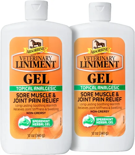 Miniatura 7 de Absorbine Gel de linimento veterinario, ungüento analgésico tópico de mentol para músculos adoloridos, dolor de articulaciones y artritis, paquete