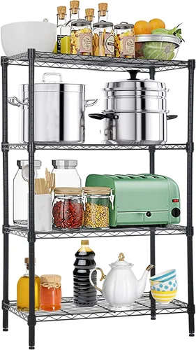 Miniatura 22 de Estantería de alambre de metal de 5 niveles para aperitivos, estante de almacenamiento ajustable en altura con certificación NSF, estantes de Cromo