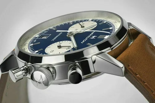 Miniatura 4 de Hamilton Intra-Matic cronógrafo automático esfera azul reloj para hombre H38416541, Azul, Reloj automático