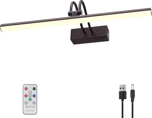Miniatura 24 de RAIFOOLLY Luz de imagen, luces de imagen para pared inalámbricas, luces de imagen de 16 pulgadas con temporizador y regulable, luces de pared a