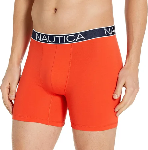 Miniatura 2 de Nautica Paquete de 3 calzoncillos tipo bóxer elásticos de algodón para hombre