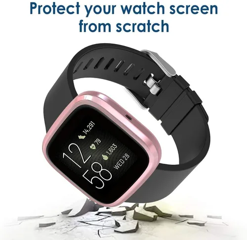 Miniatura 7 de Simpeak Funda protectora de pantalla compatible con reloj inteligente Fitbit Versa 2, 5 unidades, protección completa, cubierta de parachoques