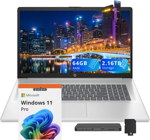 Miniatura 10 de HP Portátil de negocios 17, pantalla HD+ de 17.3", procesador Intel Core i3-1125G4 de 11ª generación, 8 GB de RAM, SSD de 512 GB, Wi-Fi, HDMI