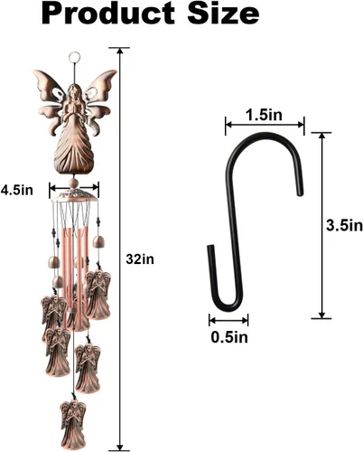 Miniatura 8 de Regalos de ángel para abuela, campanillas de viento para madre, regalo de cumpleaños