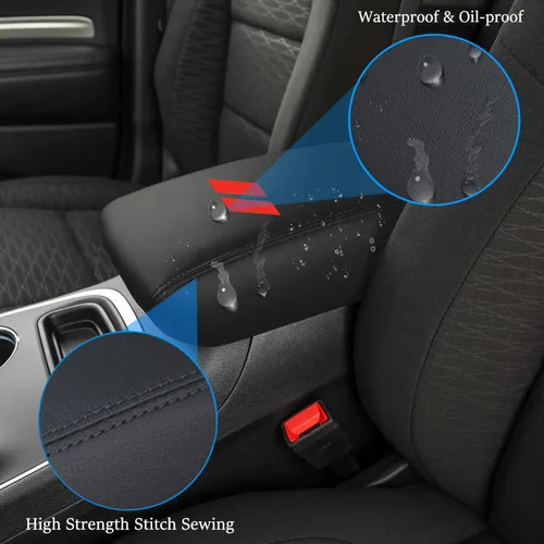 Miniatura 4 de Funda para reposabrazos de automóvil Dodge Durango 2011-2020, fundas de almohadilla de consola central, resistente a los arañazos, protector