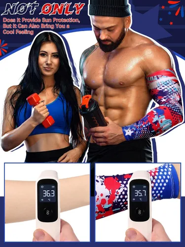 Miniatura 30 de 10 pares de mangas de protección solar UV brazo mangas de enfriamiento antideslizante compresión deportes poliéster Ciclismo cubiertas