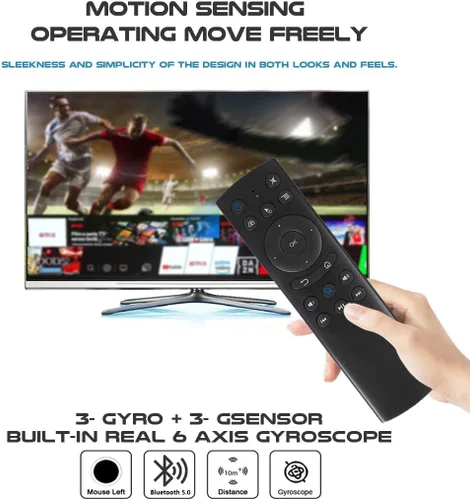 Miniatura 2 de G20S Control Remoto Bluetooth, Ratón Remoto de Aire con Sensor de Giroscopio de 6 Ejes y Aprendizaje IR para Nvidia Shield