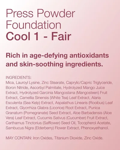 Miniatura 9 de Mineral Fusion Base de maquillaje en polvo prensado, polvo facial con acabado mate para piel clara con subtonos rosa/rojo, maquillaje natural Fresco