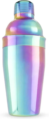 Blush Mirage Rainbow - Coctelera iridiscente de acero inoxidable, colorida coctelera para accesorios estéticos de bar en el hogar, despedida de