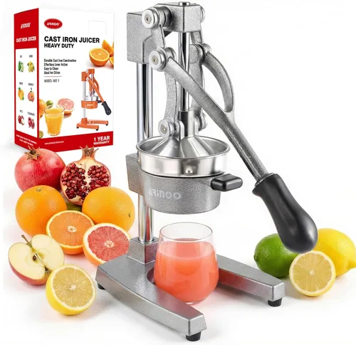 Exprimidor de cítricos de hierro fundido de cocina, exprimidor manual de naranja, exprimidor de encimera resistente para limón, naranja, fácil de