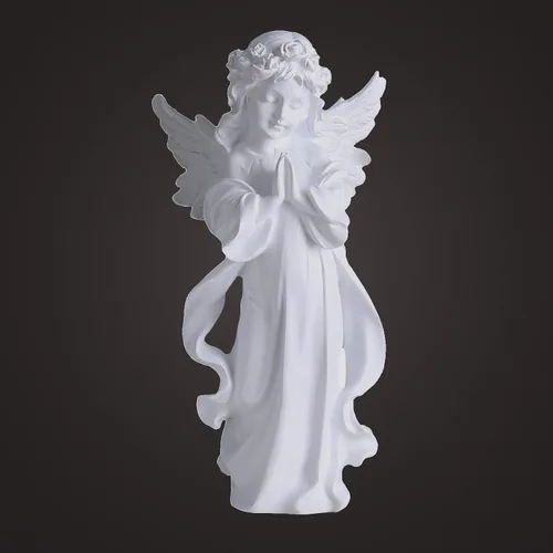 Miniatura 10 de Estatua de ángel de bebé rezando de cobre, bonita escultura conmemorativa de querubines de seis alas, portátil, tamaño pequeño, decoración