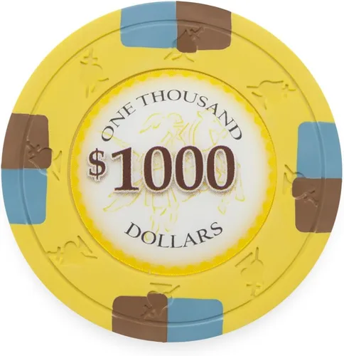 Claysmith Gaming Paquete de 50 fichas de póquer Poker Knights, compuesto de arcilla pesada de 0.48 oz