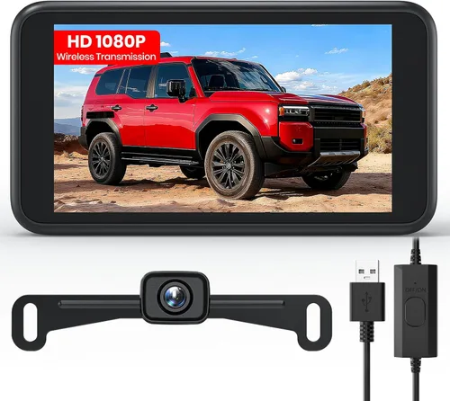 Miniatura 8 de AUTO-VOX CS-2 Cámara de respaldo inalámbrica con monitor de auto de 4.3", Sistema de cámara de respaldo de señal digital estable de fácil