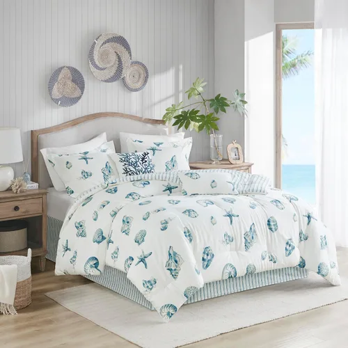 Miniatura 23 de Harbor House Acogedor juego de edredón de algodón, ropa de cama casual alternativa para todas las estaciones con fundas a juego, almohadas