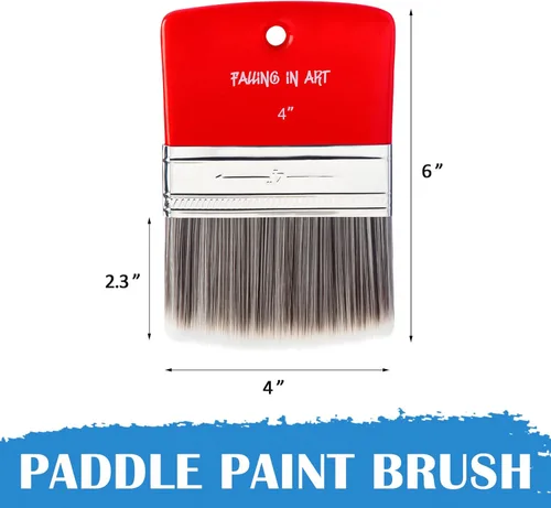 Miniatura 2 de Falling in Art Pincel Filbert Paddle, Pincel de Escala para Pinturas al Óleo y Acrílico, 4 Pulgadas