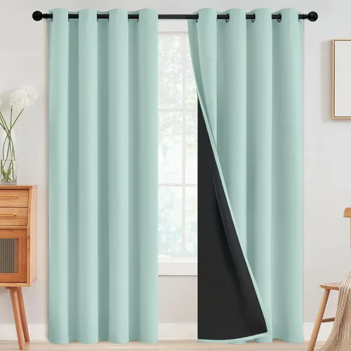 Miniatura 65 de SimpleHome - Cortinas opacas 100% para recámara, cortinas de ventana con ojales beige, con aislamiento térmico, cortinas de oscurecimiento