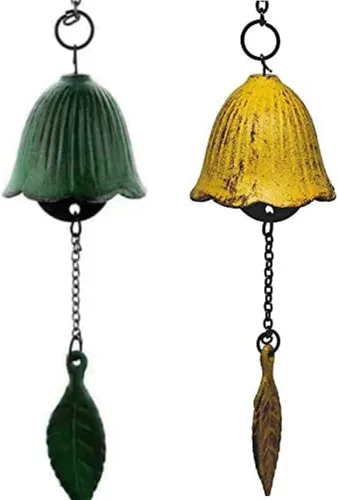 Miniatura 18 de 1 campanilla de viento tradicional japonesa de la suerte para exteriores, Iwachu de hierro fundido bendice templo, campanas de viento pequeñas