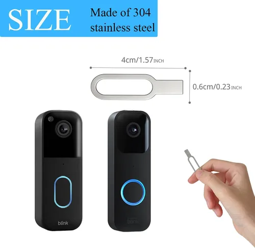 Miniatura 4 de Blink - Herramienta de repuesto para llave de timbre, paquete de 4 (modelo más reciente), pasador de liberación de cámara para parpadeo, llave