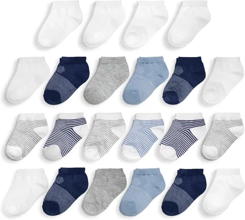 Miniatura 5 de Fruit of the Loom Paquete de 22 calcetines elásticos de corte bajo para bebés de Grow & Fit Flex Zones, unisex, niñas, niños