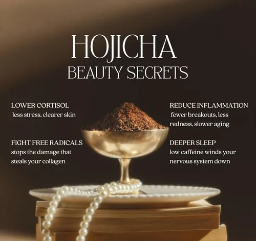 Miniatura 6 de Polvo orgánico de Hojicha Polvo de té verde tostado japonés Kyoto Uji, Japón Bajo en cafeína, molido a piedra, tostado oscuro Alternativa al