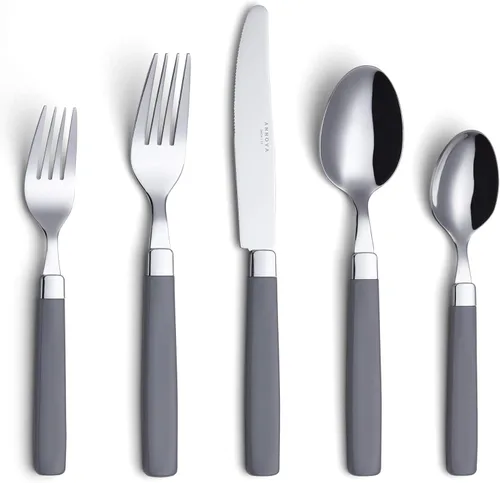 Miniatura 15 de ANNOVA Juego de cubiertos coloridos de acero inoxidable, utensilios de cocina, incluye cuchillos, tenedores, cucharas, tenedores de ensalada y Azul
