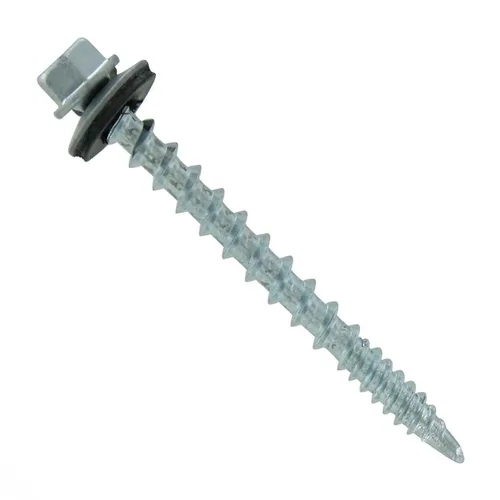 Miniatura 25 de Fasteners Plus ST Fastening Kwikseal Woodbinder Tornillos de Metal a Madera #10 X 1 Burgundy con Arandela de Goma EPDM, 250 Unidades - Diseñados