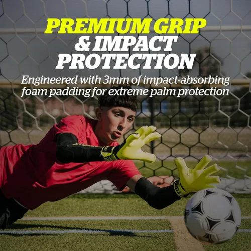 Miniatura 5 de Storelli Silencer Goalkeeper Gloves, with Removable Finger Spines, High-Impact Hand Protection, Soccer Accessories