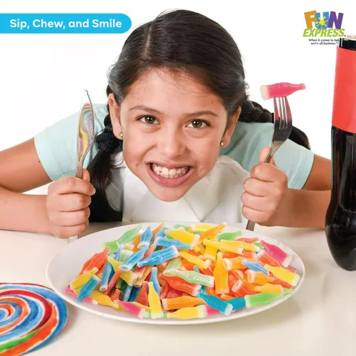 Miniatura 2 de Dulces de botellas de cera, 1 libra, 50 botellas, dulces nostálgicos y divertidos