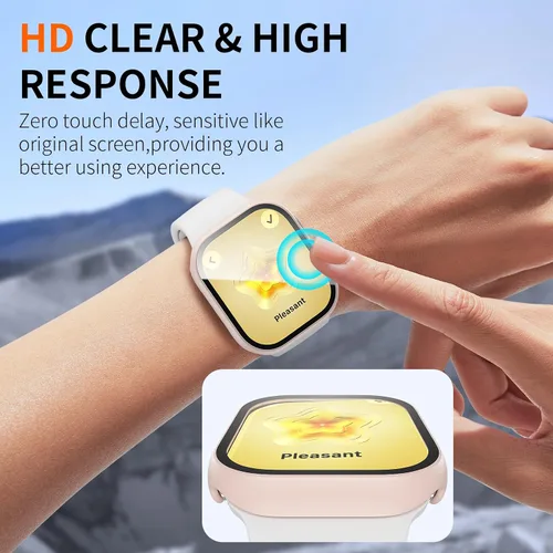 Miniatura 4 de Rontion - Juego de 6 fundas rígidas de policarbonato compatibles con Apple Watch Series 11/10 de 42 mm con protector de pantalla de vidrio templado