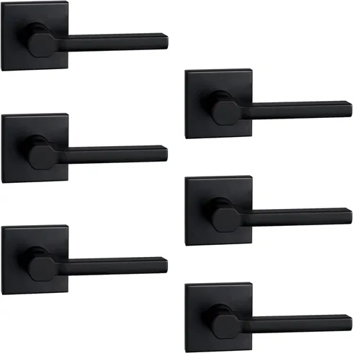 Miniatura 35 de NEWBANG Palanca de puerta de cama/baño para privacidad Baño e interior Manija de cerradura de puerta en negro mate envejecido, HD1601-DB-BK-1P