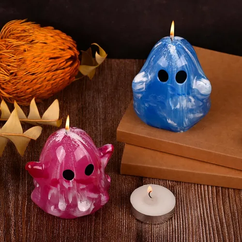 Miniatura 4 de Actvty Moldes de resina fantasma, 2 moldes de silicona fantasma de Halloween para fundición epoxi, moldes epoxi en forma de fantasma 3D, regalo