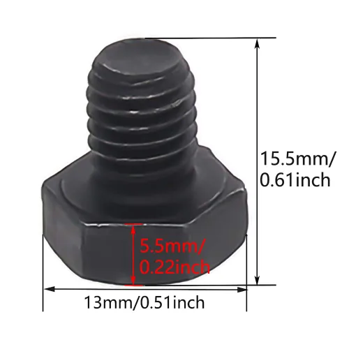 Miniatura 3 de Aicosineg M8 x 0.394 in Acero al carbono Grado 8.8 Tornillo de cabeza hexagonal externa Tornillos de rosca métrica Tornillos hexagonales sujetador