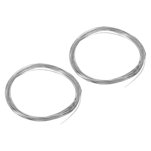 Miniatura 12 de Patikil 99.99% alambre de zinc de alta pureza, 2 rollos, calibre 17, alambre suave para cuentas de 0.059 in para experimentos de laboratorio