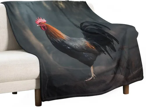 Miniatura 30 de Manta de gallos orgánica de forro polar de pollo de 30 x 40 pulgadas, manta de franela para sofá, cama para adultos, niños, adolescentes, regalo