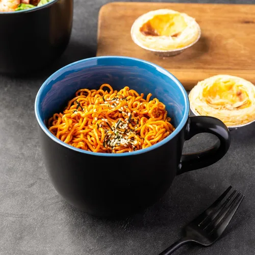 Miniatura 4 de GBHOME Tazas de sopa jumbo con asas, juego de 4 tazas de café grandes de 24 onzas, cuencos de sopa de cerámica para café, cereales, aperitivos