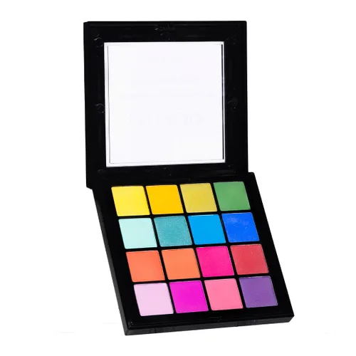 Palladio Ultimate Pro Paleta de maquillaje de sombra de ojos, 16 colores de polvo de alta pigmentación, mate, brillo, acabados satinados, color
