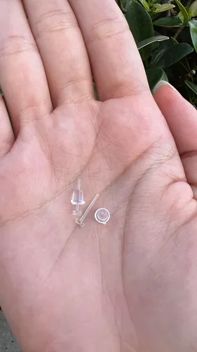 Miniatura 8 de Satix Retenedores de piercing transparentes de estilo mixto para cirugía de trabajo, retenedor de aretes transparente Bioflex, retenedor de anillos