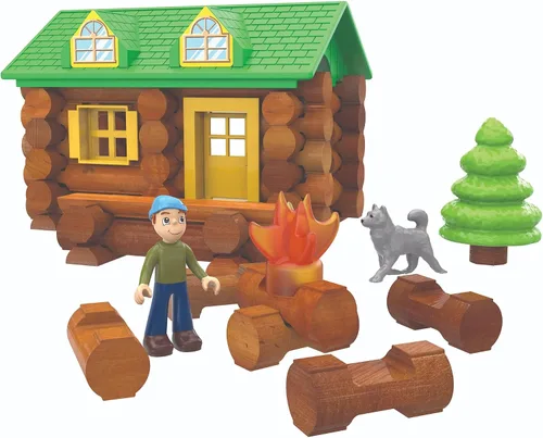Miniatura 2 de Lincoln Logs - Juego de construcción en la ruta - 59 piezas - Troncos de madera real - Edades 3+
