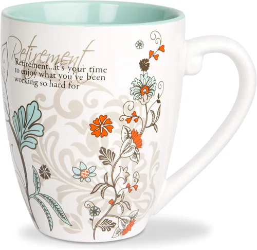 Miniatura 4 de Tazas de café Pavilion - Taza de jubilación "Mark My Words" con diseño de texto "Retirement, It's Your Time To Enjoy" - Taza de café de cerámica