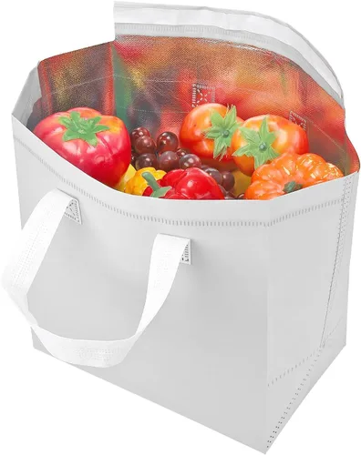 Miniatura 5 de PATIKIL Bolsas aisladas para llevar, 15 bolsas térmicas aislantes de comestibles de 9.4 x 5.9 x 10.2 pulgadas para entrega de alimentos congelados