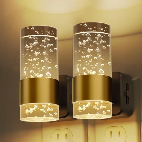 Miniatura 12 de Luces nocturnas que se enchufan a la pared, luz nocturna que cambia de color con enchufe giratorio, sensor de luz del atardecer al amanecer y brillo