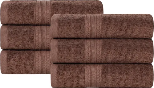 Miniatura 26 de Superior Juego de 6 toallas de mano de algodón ecológico, toallas pequeñas para spa, hotel, baño de invitados, cocina, secado rápido, suave
