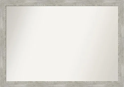 Miniatura 279 de Amanti Art Espejo de baño gris para sobre el fregadero, 31 x 48 pulgadas, espejo de tocador rectangular estrecho de color gris, marco de madera
