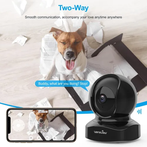 Miniatura 4 de Wansview Cámara de seguridad inalámbrica 1080P HD Wansview, WiFi Home cámara interior para bebé/ mascota/ niñera, detección de movimiento, 2 vías
