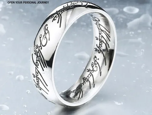 Miniatura 3 de Anillo de titanio The Lord of the Rings de 0.276 in, ajuste cómodo