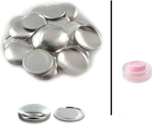 Miniatura 6 de Tamaño 20 (1/2") botones para cubrir/Self Cover botones con Wire Backs por I Craft for Less – QTY 75
