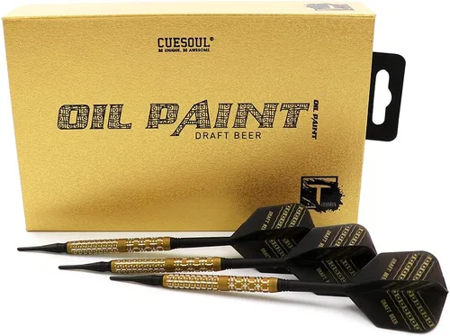 Miniatura 8 de CUESOUL Juego de dardos de cóctel/COLA de cerveza/cerveza de barril con acabado en pintura al óleo - Punta suave de 90% tungsteno de 19g/20g/21g