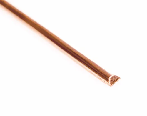 Calibre 6, 99.9% alambre de cobre puro (medio redondo) CDA suave muerto #110 fabricado en Estados Unidos - 1 pie por CRAFT WIRE