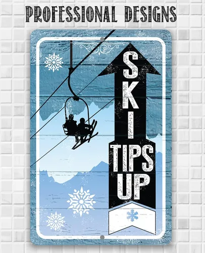 Miniatura 9 de Consejos de esquí - Decoración clásica de cabaña de esquí y decoración de pared de cabaña, accesorios de esquí de nieve, copos de nieve de invierno